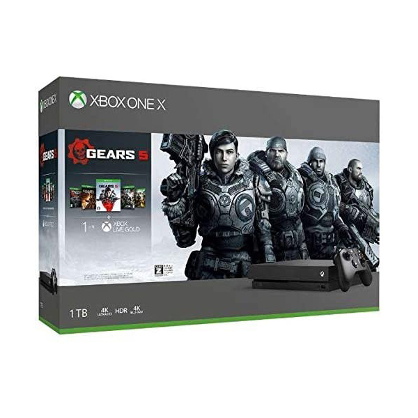 Xbox One X CYV-00336 (Gears 5、Gears of War 1,2,3,4 ダウンロード版 同梱)