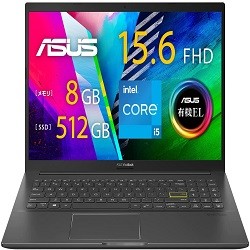 ASUS ノートパソコン VivoBook 15  OLED K513EA-L1867T インディー ブラック 0195553333535