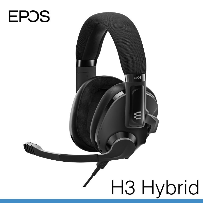 EPOS H3 Hybrid Black ゲーミングヘッドセット密閉型ノイズキャンセルマイク5714708006916