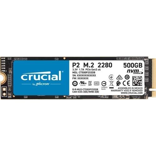 Crucial SSD P2シリーズ 500GB M.2 NVMe接続 0649528900289
