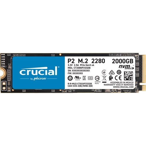 Crucial SSD P2シリーズ 2TB M.2 NVMe接続 CT2000P2SSD8JP 0649528905574