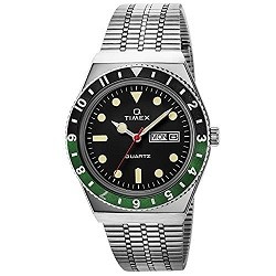 TIMEX タイメックス 腕時計 TIMEX Q TW2U60900 ブラック・グリーン×シルバー 0194366095395