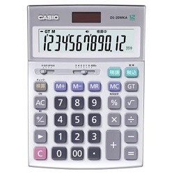 CASIO カシオ デスクタイプ 実務電卓12桁 DS-20WKA-N シルバー 4549526613326