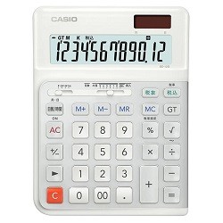 CASIO カシオ 人間工学電卓 DE-12D-WE-N ホワイト 4549526614651
