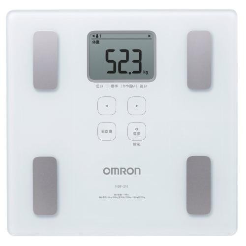 OMRON オムロン 体重体組成計 HBF-214-W ホワイト 4975479407796