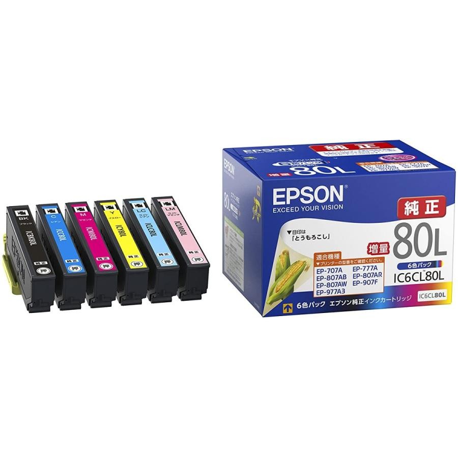 EPSON インクカートリッジ IC6CL80L 6色セット 4988617194076