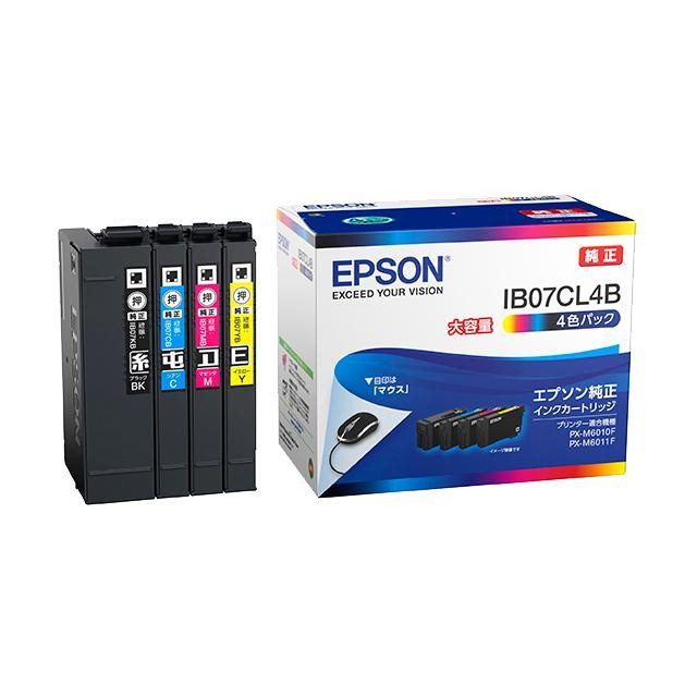 EPSON ビジネスインクジェット用 インクカートリッジ IB07CL4B 4色パック 大容量 4988617378315