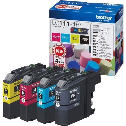 brother ブラザー インクカートリッジ LC111-4PK 4色パック　4977766724685