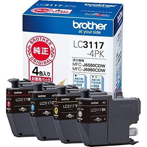 brother ブラザー インクカートリッジ LC3117-4PK 4色パック　4977766769488