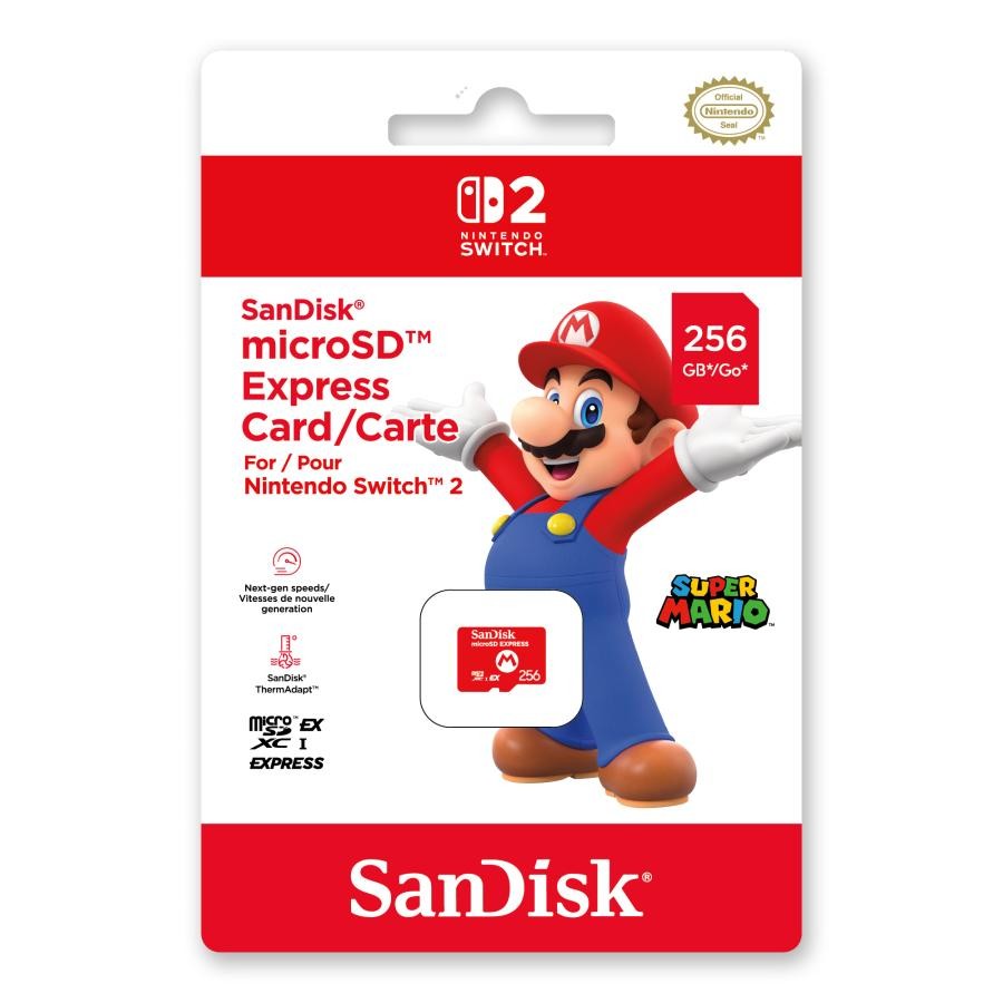 Nintendo Switch 2 Sandisk Micro SD Express 256GB SDカード 4523052030185