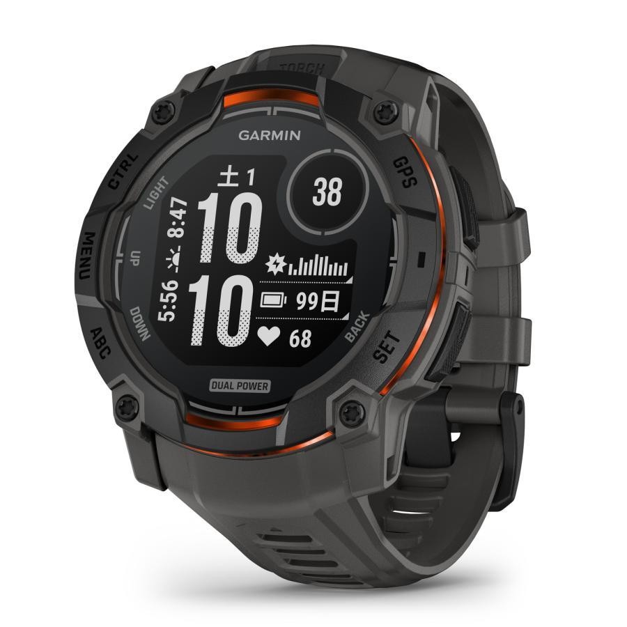 GARMIN ガーミン Instinct 3 50mm 010-02935-30 Black Charcoal Black Bezel  Charcoal Band  0753759349356