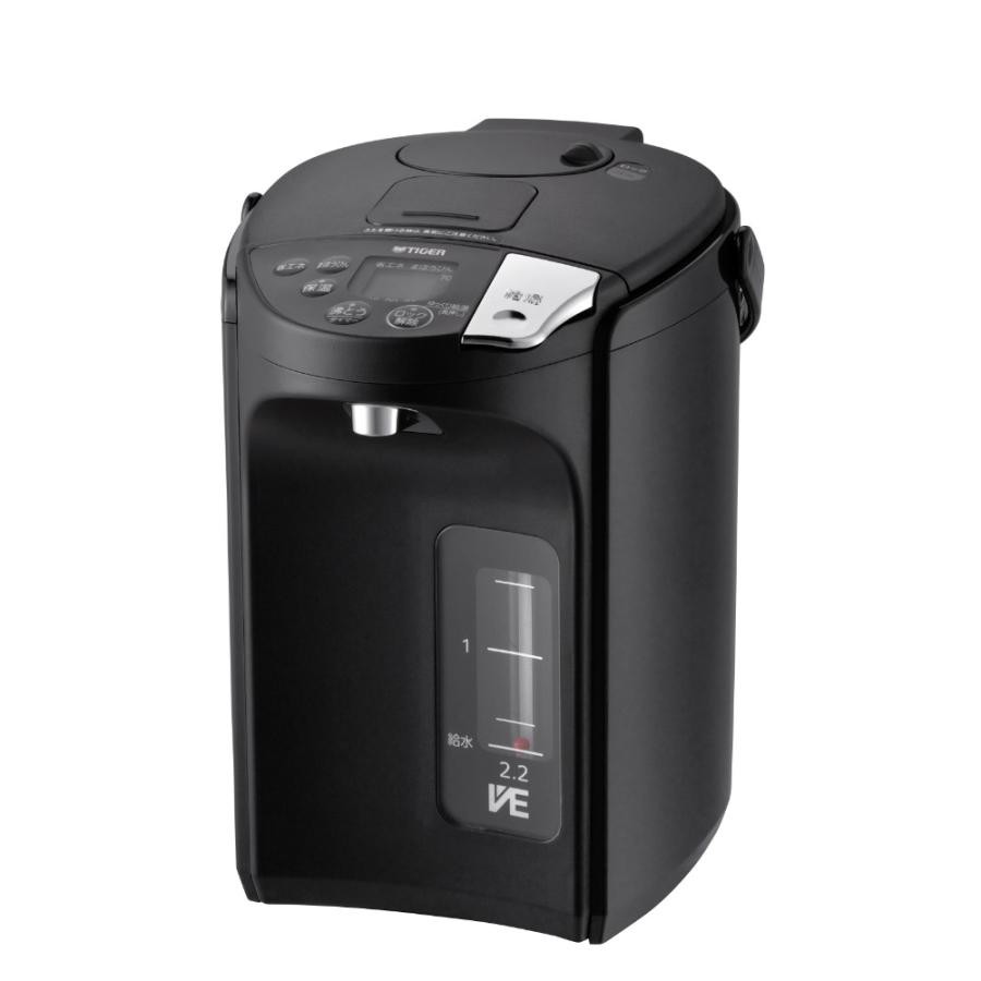 TIGER タイガー 蒸気レスVE電気まほうびん PIS-G220-KE アーバンブラック 4904710440971