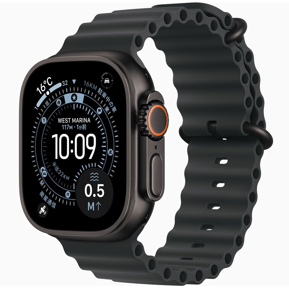 Apple Watch Ultra 3 GPS+Cellularモデル 49mm MF0J4J/A [ブラック・ブラックオーシャンバンド]
