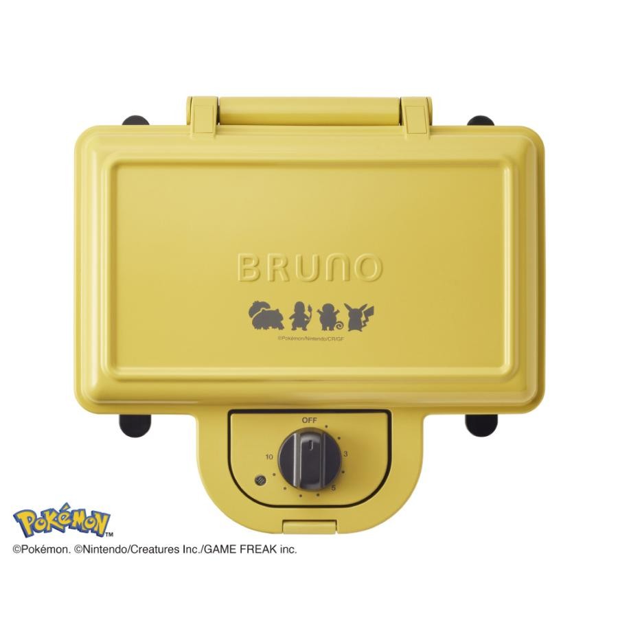 BRUNO ブルーノ  ホットサンドメーカー ポケモン BOE132-YE ダブル イエロー 4514499179339