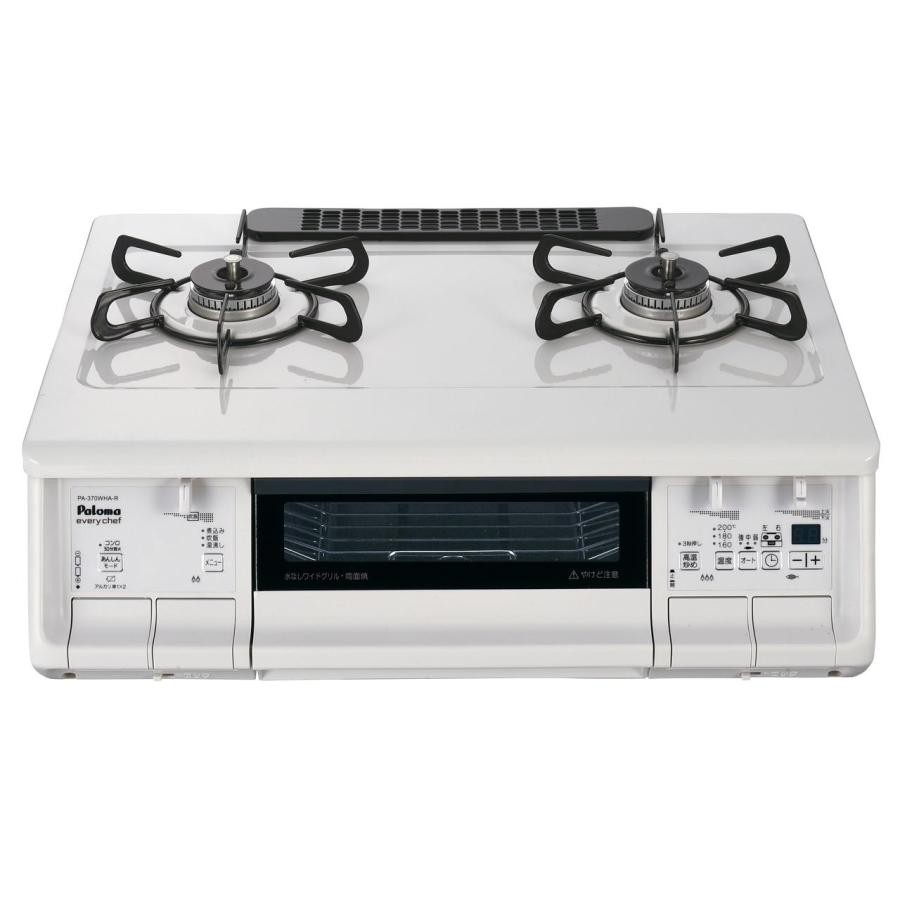 Paloma パロマ ガスコンロ エブリシェフ PA-380WHA-R 12A13A ナチュラルホワイト 4961341344726