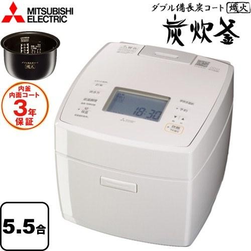 三菱電機 炊飯器 備長炭 炭炊釜 NJ-VS10H-W 白亜麻　4573637012877