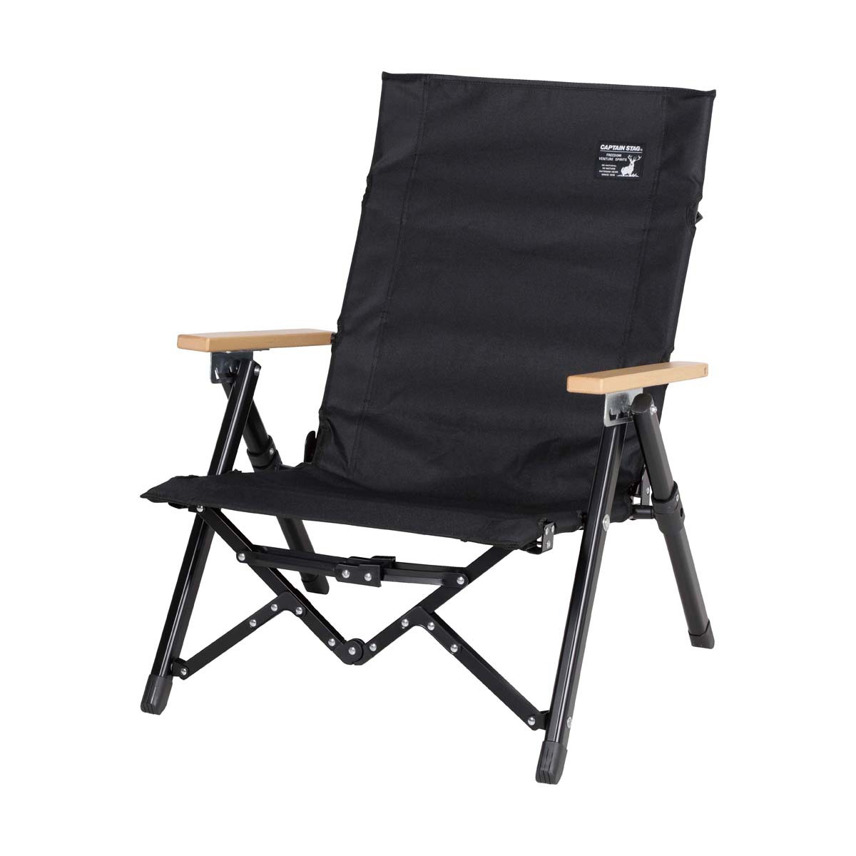 CAPTAIN STAG キャプテンスタッグ UC-1831 ブラックラベル ロースタイルコンフォートチェア＜リクライニング 4560464277845