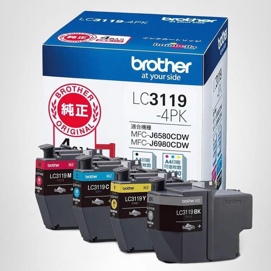 broter ブラザー インクカートリッジ LC3119-4PK 4色パック 4977766769495