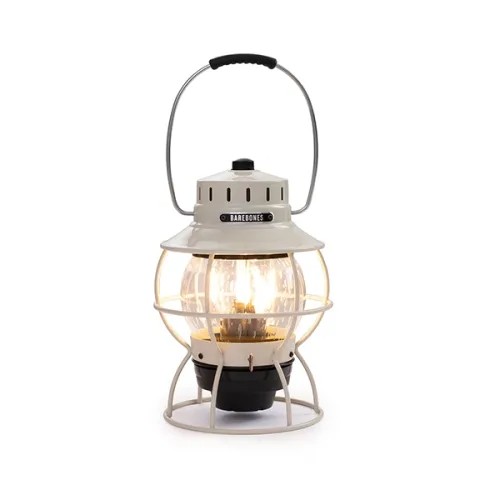 Barebones Living ベアボーンズリビング レイルロードランタン LED ヴィンテージホワイト 0819665011807