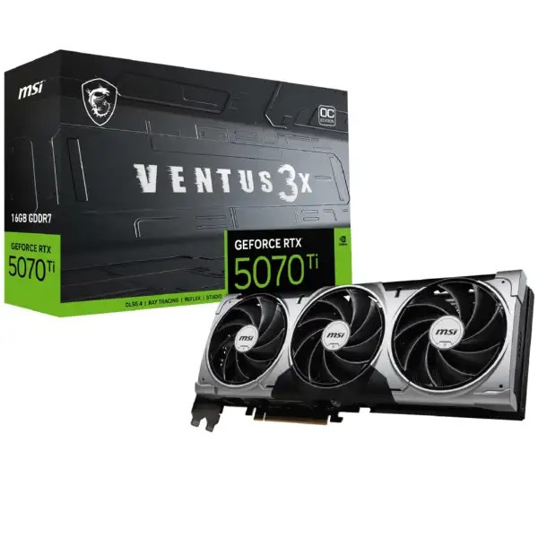 MSI エムエスア グラフィックボード GeForce RTX 5070 Ti 16G VENTUS 3X OC 4711377301589