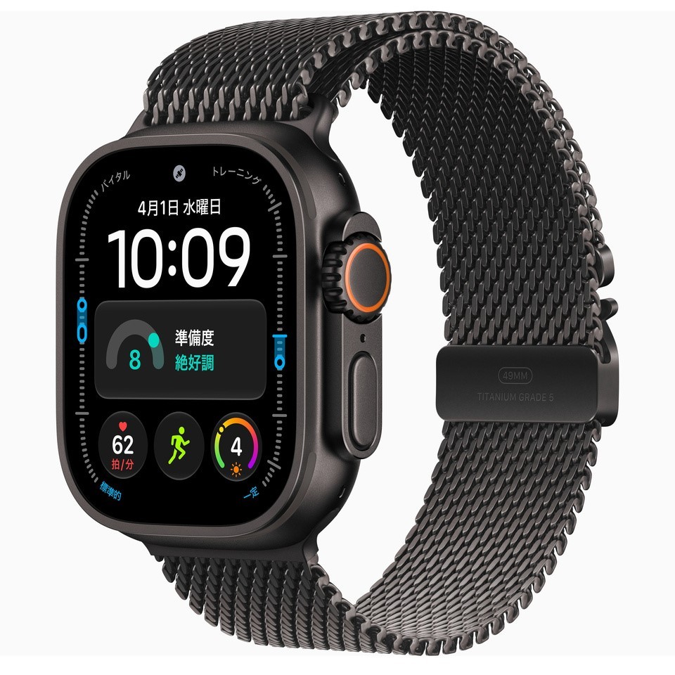 Apple Watch Ultra 4 GPS+Cellularモデル 49mm MJAV4X/A ブラック・ブラックチタニウムミラネーゼループ M
