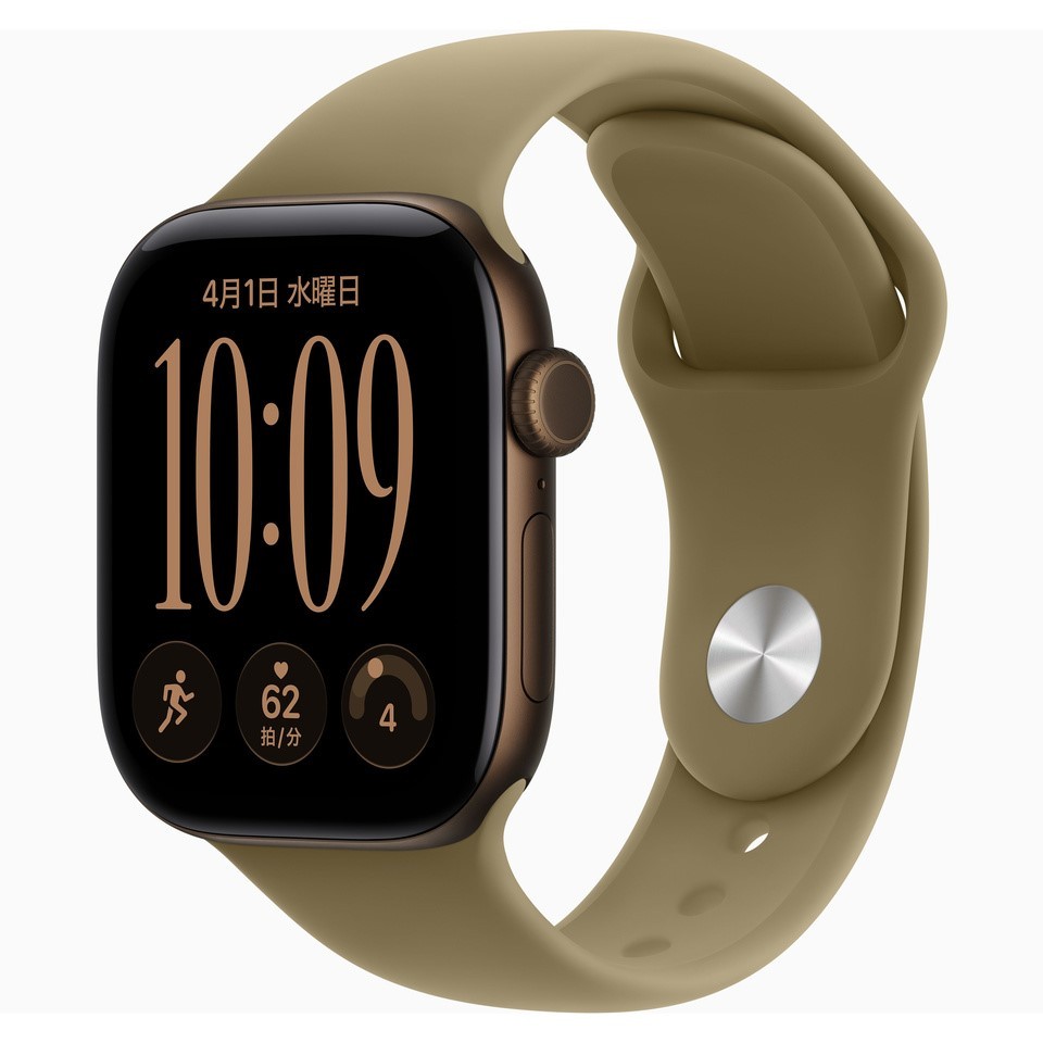 Apple Watch Series 12 GPSモデル 42mm MJEG4X/A ダークブロンズ・オリーブスポーツバンド M/L