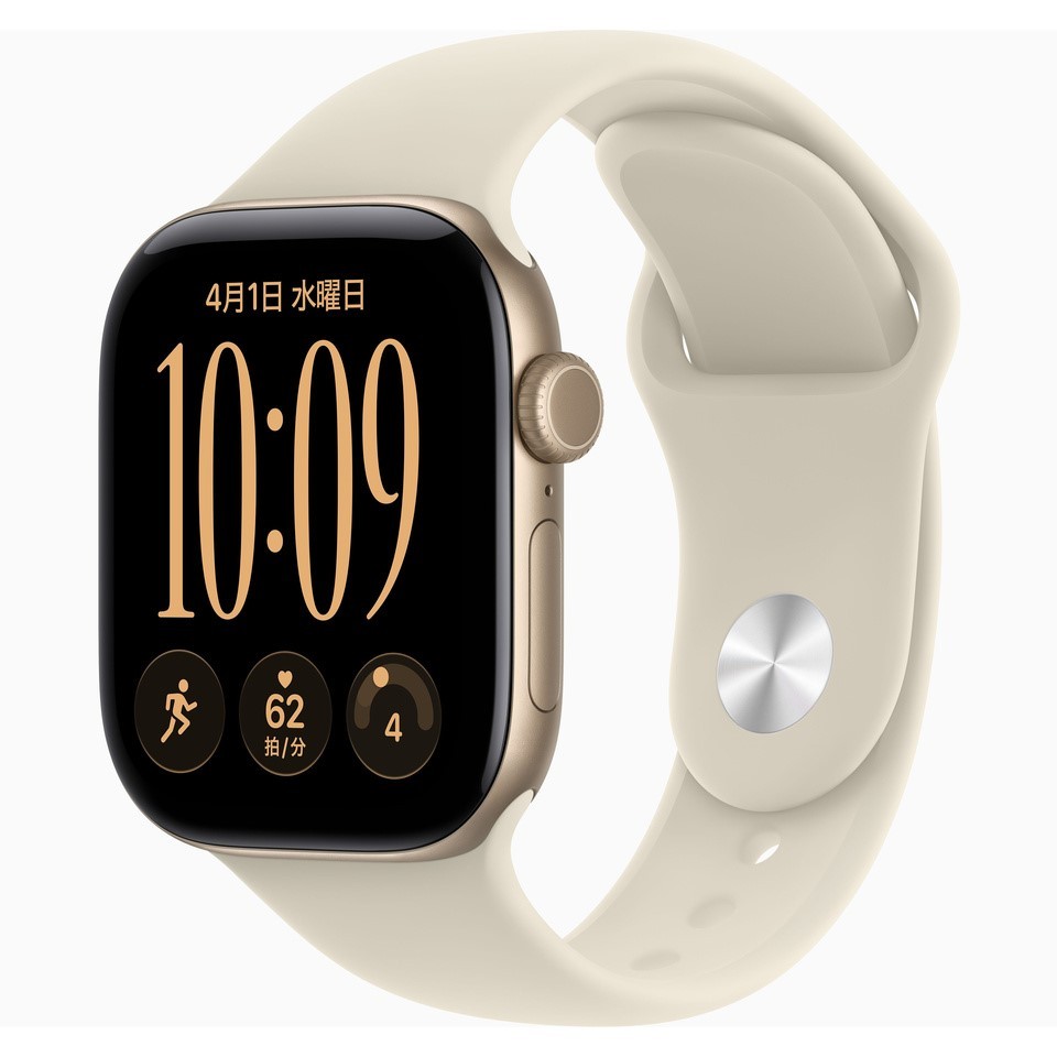 Apple Watch Series 12 GPSモデル 42mm MJEE4X/A ライトゴールド・サンドスポーツバンド M/L