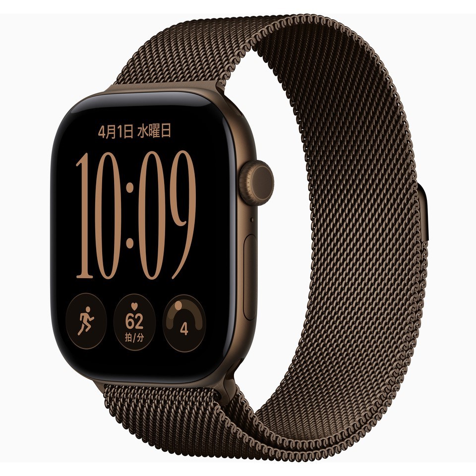 Apple Watch Series 12 GPSモデル 42mm MKDC4X/A ダークブロンズ・ダークブロンズミラネーゼループ